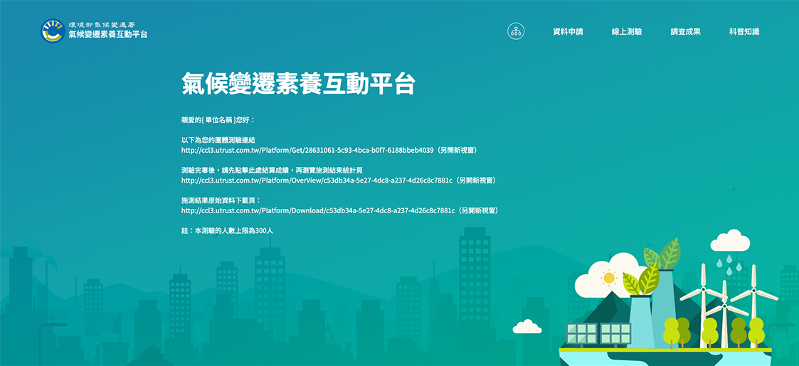 得到團體測驗連結示意圖